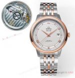 Swiss Made Copy Omega DeVille Prestige 39.5 Men Watch 2-Tone Rose Gold Case